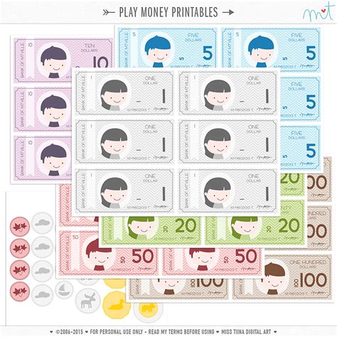 NEW Vector Saving Up + FREE Printable Play Money! • Miss Tiina