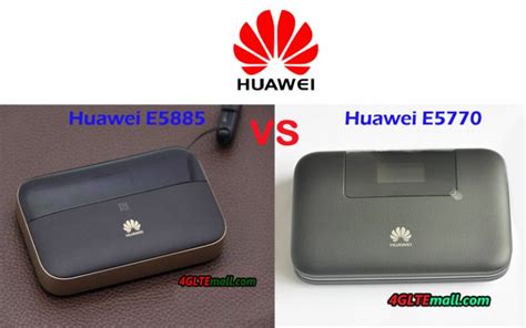 What's the difference between Huawei E5885 and E5770 Mobile WiFi Pro?