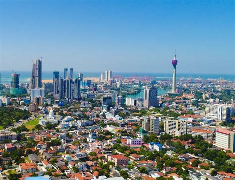 Colombo,Sri Lanka- December 05 2018 ; View of the Colombo City Skyline with Modern Architecture ...