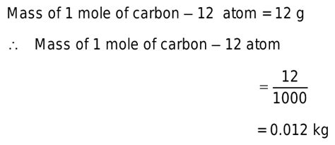 What is the mass of carbon 12 atom in kg.