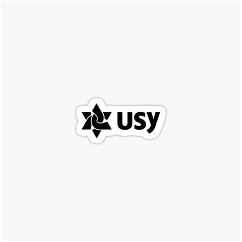 "USY Black Logo" Sticker by Pinwheel-USY | Redbubble