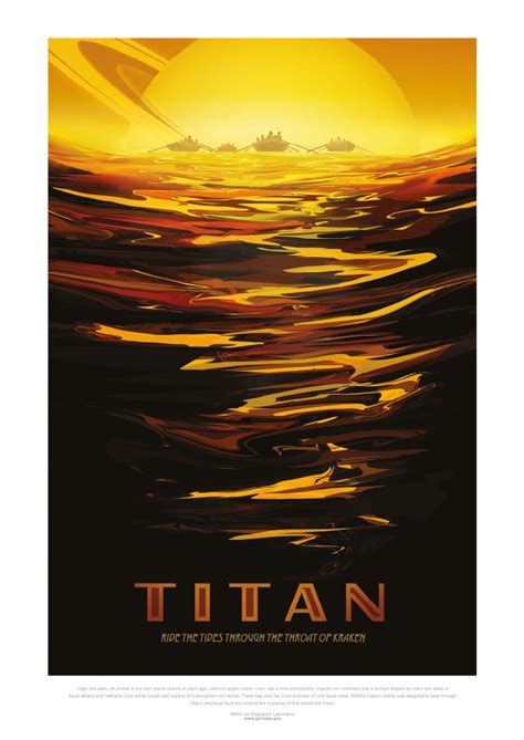 Retro Space Tourism Poster: Titan – Astronomy Now Shop