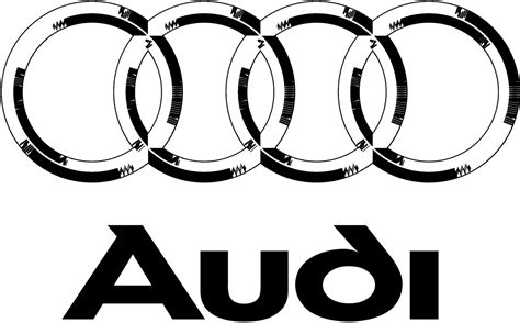 Audi Logo Black and White (2) – Brands Logos