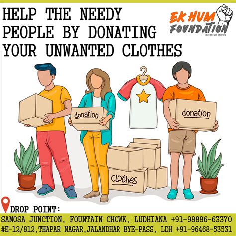 Donate your unwanted clothes for needy people - EK Hum Foundation