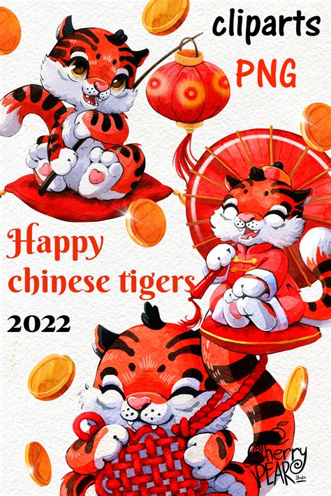 Cute chinese tiger, symbol of new year 2022 on Behance