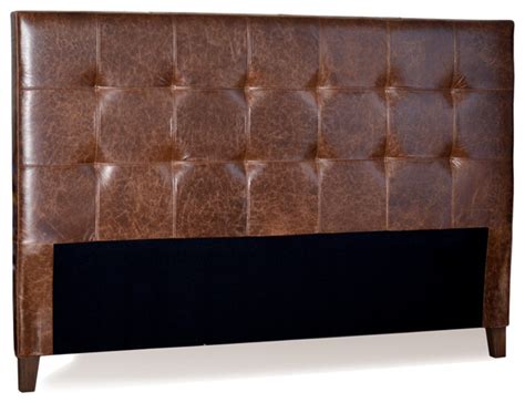 King Size Mink Brown Genuine Leather Tufted Headboard - Transitional - Headboards - by For Now ...