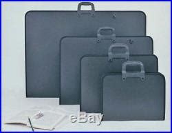 Craft Carrying Case | A1 A2 A3 Art Portfolio Folder Carry Case Set in Rigid Faux Leather ...