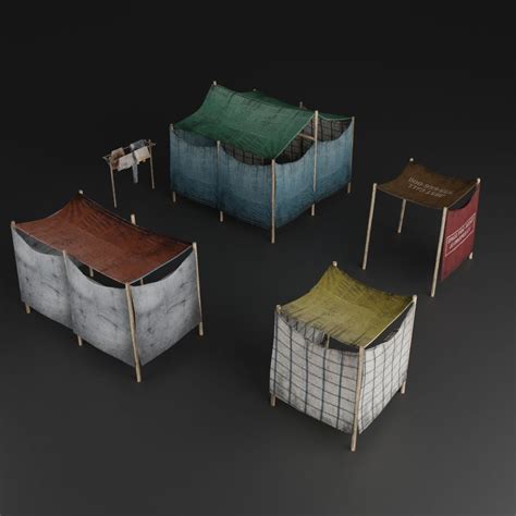 HOMELESS AND SLUM HOUSE TENT OLD 3D Model $15 - .blend .fbx .obj - Free3D