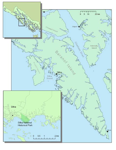 Location of Sitka National Historical Park within Southeast Alaska ...