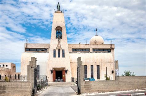 Maronite Church of the Annunciation Nazareth. Stock Image - Image of maronites, annunciation ...