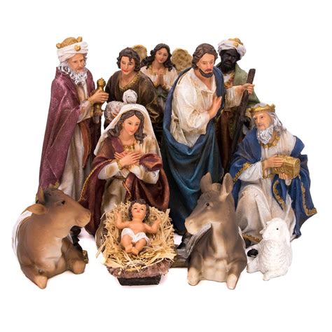 Nativity Crib Figures 12 Inches High | Large Nativity Figures ...