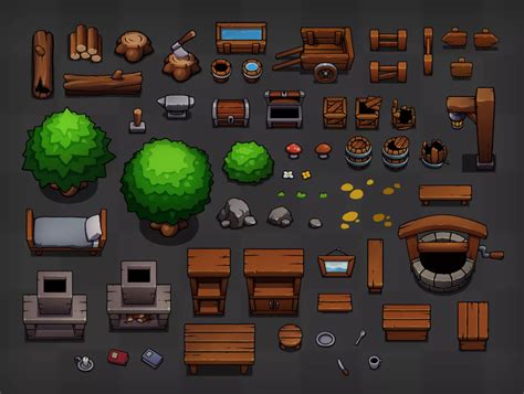 2D Village Tileset | 2D Environments | Unity Asset Store | Pixel art design, Cool pixel art ...