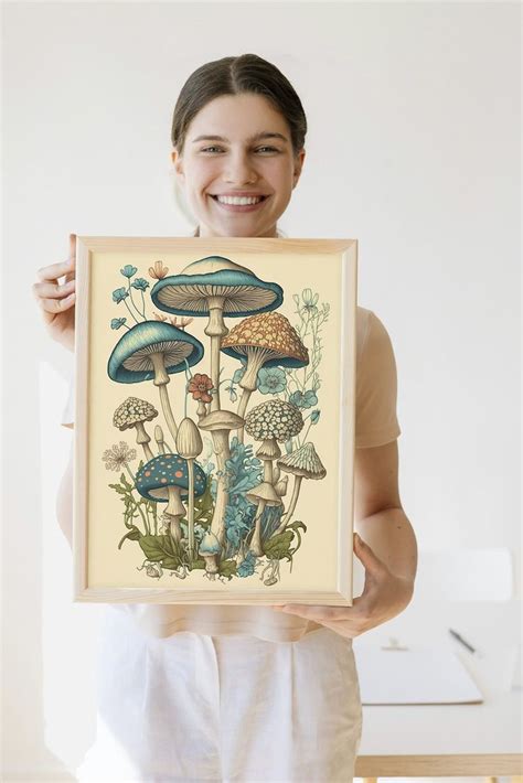 Vintage Botanical Style Mushroom Art Digital Download - Etsy | Pilz kunst, Telefon-hintergrund ...