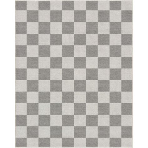 Well Woven Beige 5 ft. x 7 ft. Flat-Weave Apollo Square Modern Geometric Boxes Area Rug W-SQR ...