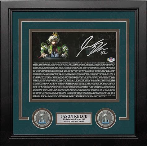 Jason Kelce Super Bowl Speech Text Philadelphia Eagles Autographed 8x10 ...