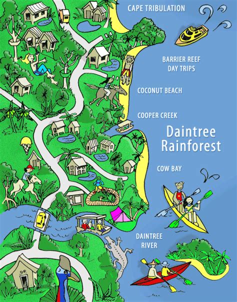 Daintree Rainforest Map Of Australia | RAINFOREST ANIMAL