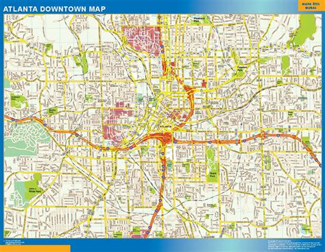 Atlanta downtown biggest wall map | Biggest wall maps of the world.