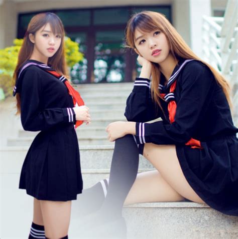 Girls Japanese High School Uniform Sailor Suit Cosplay Costume JK ...