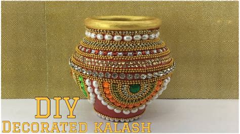 How to decorate pot || Matki decoration || Indian festival || lets make Art - YouTube