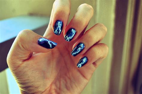 lightning nails // nail art | Lightning nails, Nails, Nail art