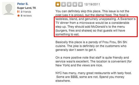 21 Terrible Yelp Reviews Of The Fanciest Restaurants In America