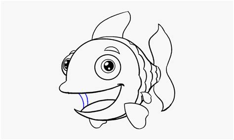 How To Draw Cartoon Fish - Cartoon Fish Easy To Draw, HD Png Download , Transparent Png Image ...