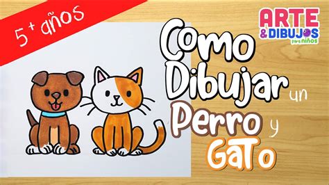 Como dibujar un PERRO y un GATO 🐱 ️🐶 paso a paso | muy fácil - YouTube