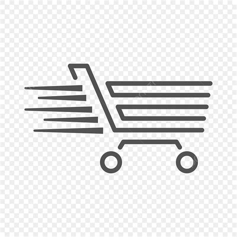 Shopping Cart Trolley Vector Hd Images, Gray Shopping Trolley Logo ...