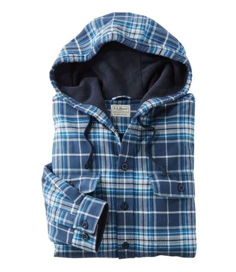 Fleece-Lined Flannel Shirt, Traditional Fit Hooded | Lined flannel shirt, Best flannel shirts ...