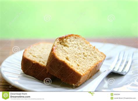 Two slices of banana cake stock photo. Image of loaf, indulgent - 3092284