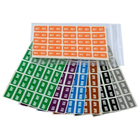 Smead ETS Compatible Month Labels "Jan-Dec", Laminated Stock,1/2" x 1", Complete Set - 1 pack of ...