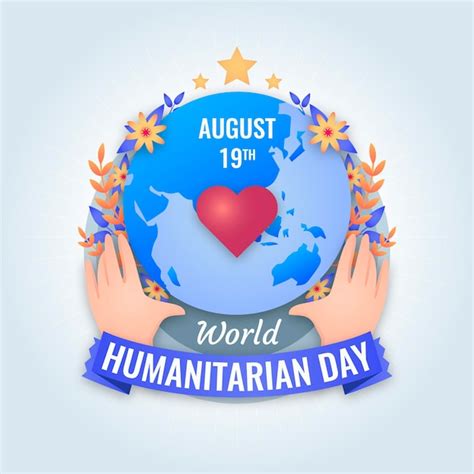 Flat world humanitarian day | Free Vector