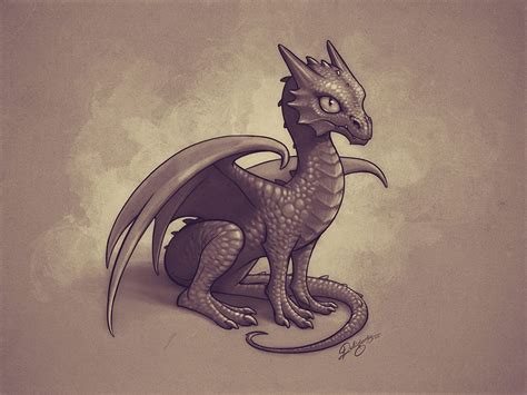 Sketch of Myn, the dragon, from Book of Deacon Dragon Sketch, Dragon ...