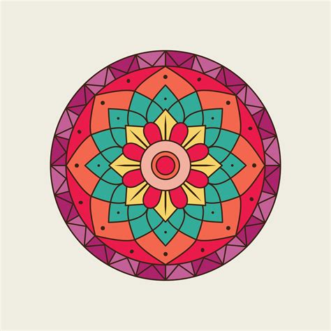 Bright Colorful Floral Circular Mandala 1214513 Vector Art at Vecteezy