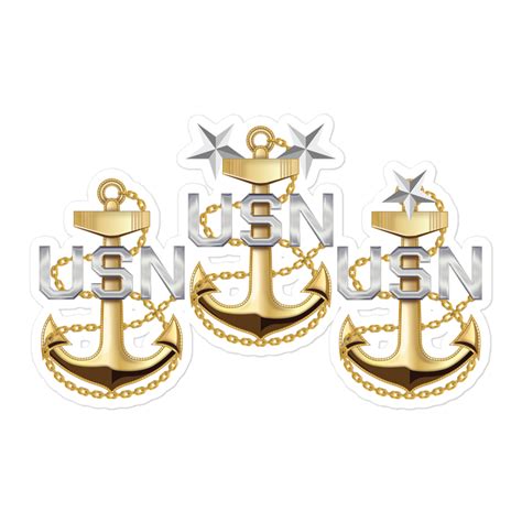 Navy Chief Triad of Anchors Sticker - BUILD-A-COMPANY & SALES, LLC