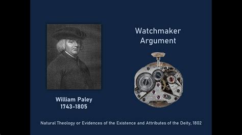 William Paley's Watchmaker Argument 1802 - YouTube