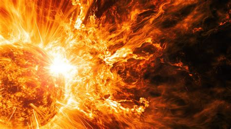 solar flare, sun surface close-up, coronal mass ejection, solar activity, space weather, star ...