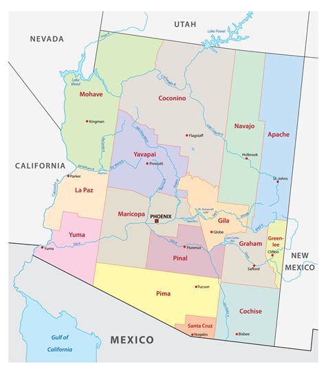 Arizona State Political Map