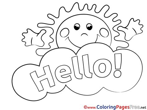 43 best ideas for coloring | Hello Coloring Sheet