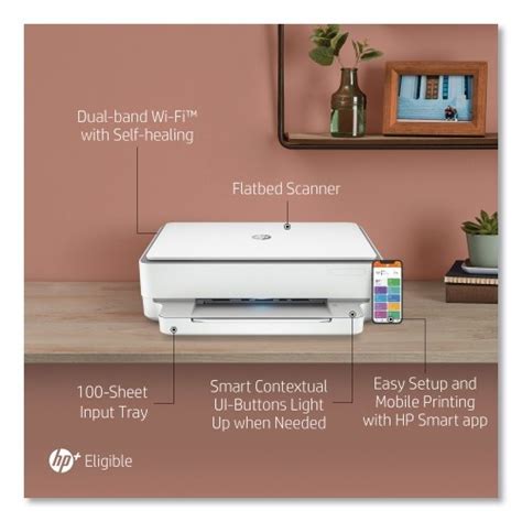 Hp Envy 6055E Wireless All-In-One Inkjet Printer, Copy/Print/Scan