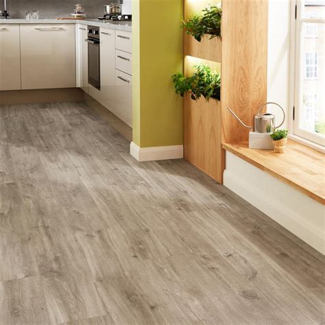 Quick-Step Livyn Light Grey Oak Vinyl Flooring 2.10sq/m | Howdens