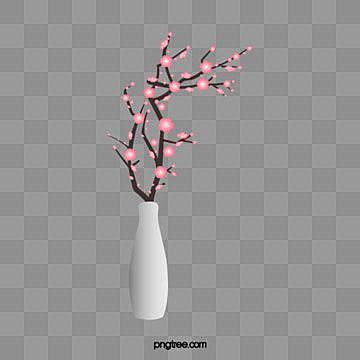 Vase White Transparent, Vase, Vase Clipart, White, Plum Flower PNG Image For Free Download ...