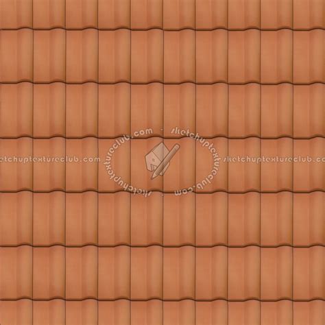 Terracotta roof tile texture seamless 03474