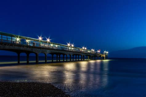 The Boscombe Pier by Night - A night long exposure view of the Boscombe Pier | Pier, Night ...