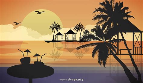 Summer Holiday Resort Cartoon Vector Download