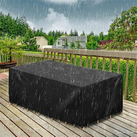 Waterproof Furniture Protective Cover Table & Chair Water Resistant Patio Garden Wicker Sofa ...