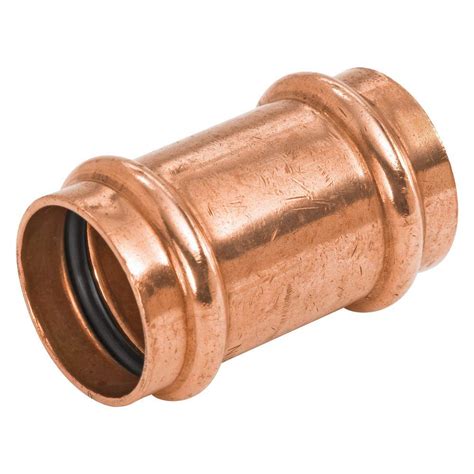 1/2 in. Copper Press x Press Pressure Repair Coupling with No Stop-CPC601HD12 - The Home Depot