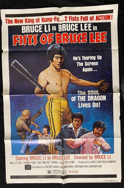 Fists Of Bruce Lee One Sheet Movie Poster- 1978 Bruce Li kung fu: (1978 ...