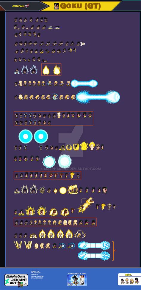 Goku kid (GT) ULSW Sprite sheet by MalphaSans on DeviantArt