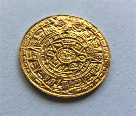 MUY RARA MONEDA MEXICANA DE ORO - CUAUHTÉMOC - CALENDARIO AZTECA : 150,00